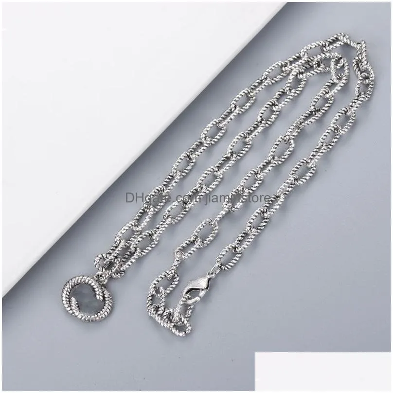 Pattern Pendant Necklace High Quality Silver Plated Necklace New Pendant Couple Retro Necklace Fashion Jewelry Supply2351749