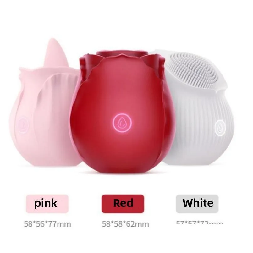 foot massager wholesale rose flower shape nipple vibrating tongue vibrator clitoral sucking suction clot sucker dildo toys womens dr