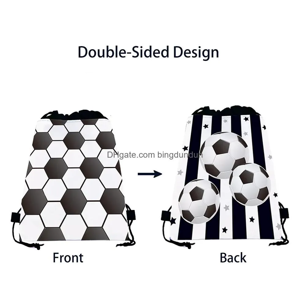 Other Event Party Supplies 10-50pcs Football Party Favors Drawstring Bags Soccer Backpack Goodie Bags Football Gift Goodie Football Sports Party Supplies