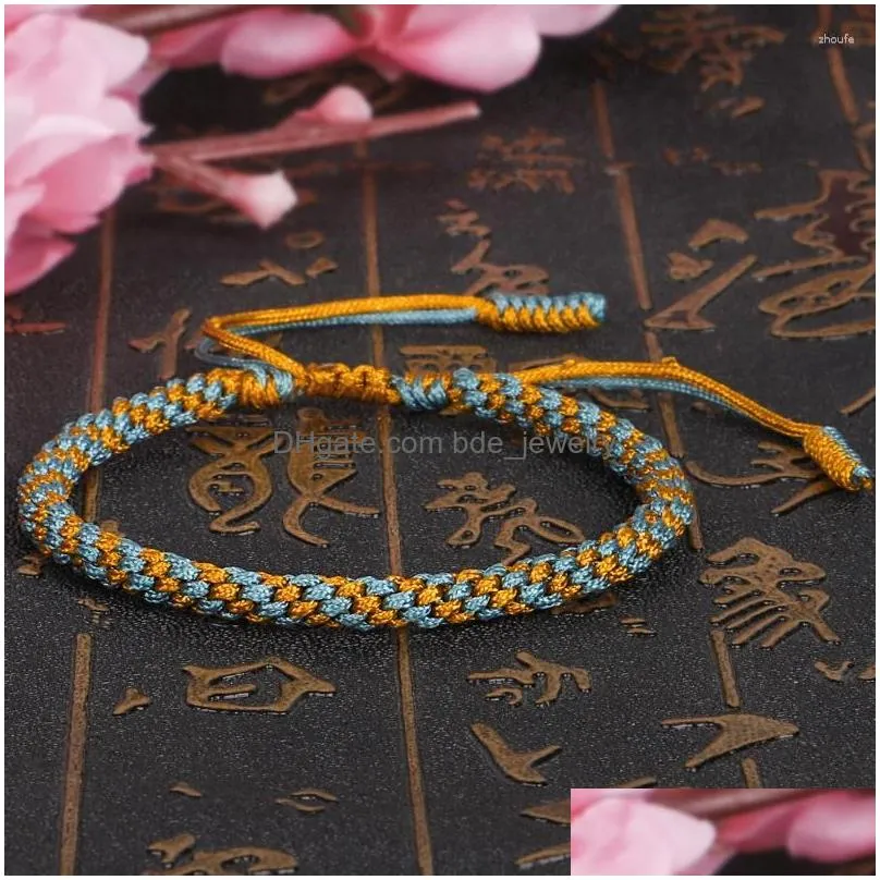 charm bracelets tibetan buddhist bracelet handmade knots love lucky rope for women men buddhism braided multi colors bangle