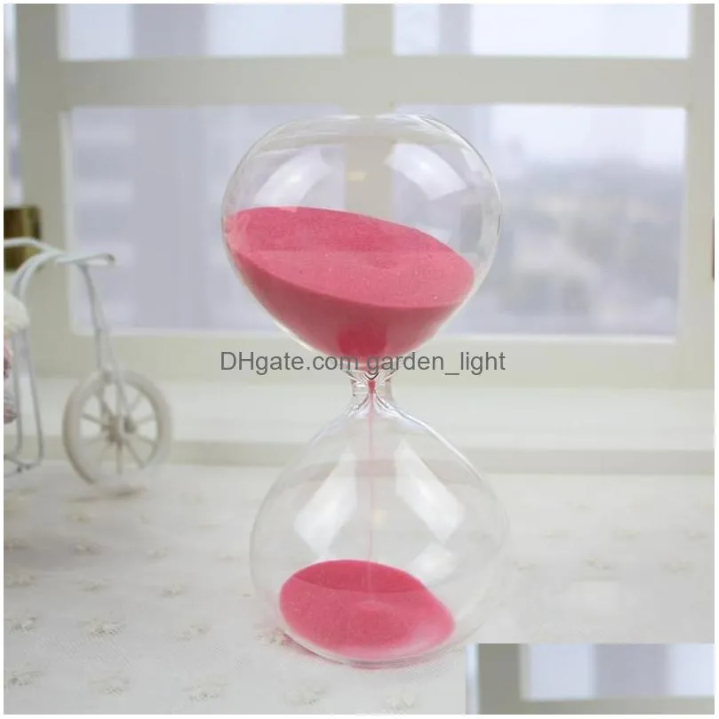 clocks accessories other 10 color glass hourglass sand timer fashion home decor birthday 3/5 minute love valentines day gift ampulheta