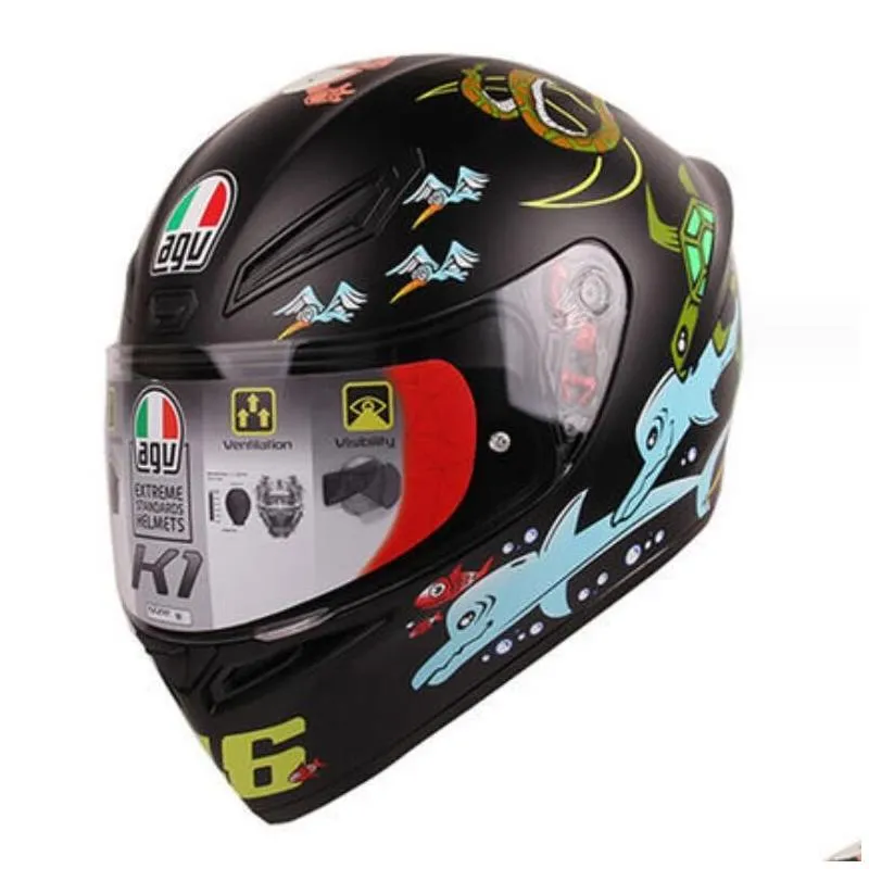 motorcycle helmets fl face open motorcycle helmet italy agv pista gp rr rossi carbon fiber racecourse riding yi yuwd drop delivery aut