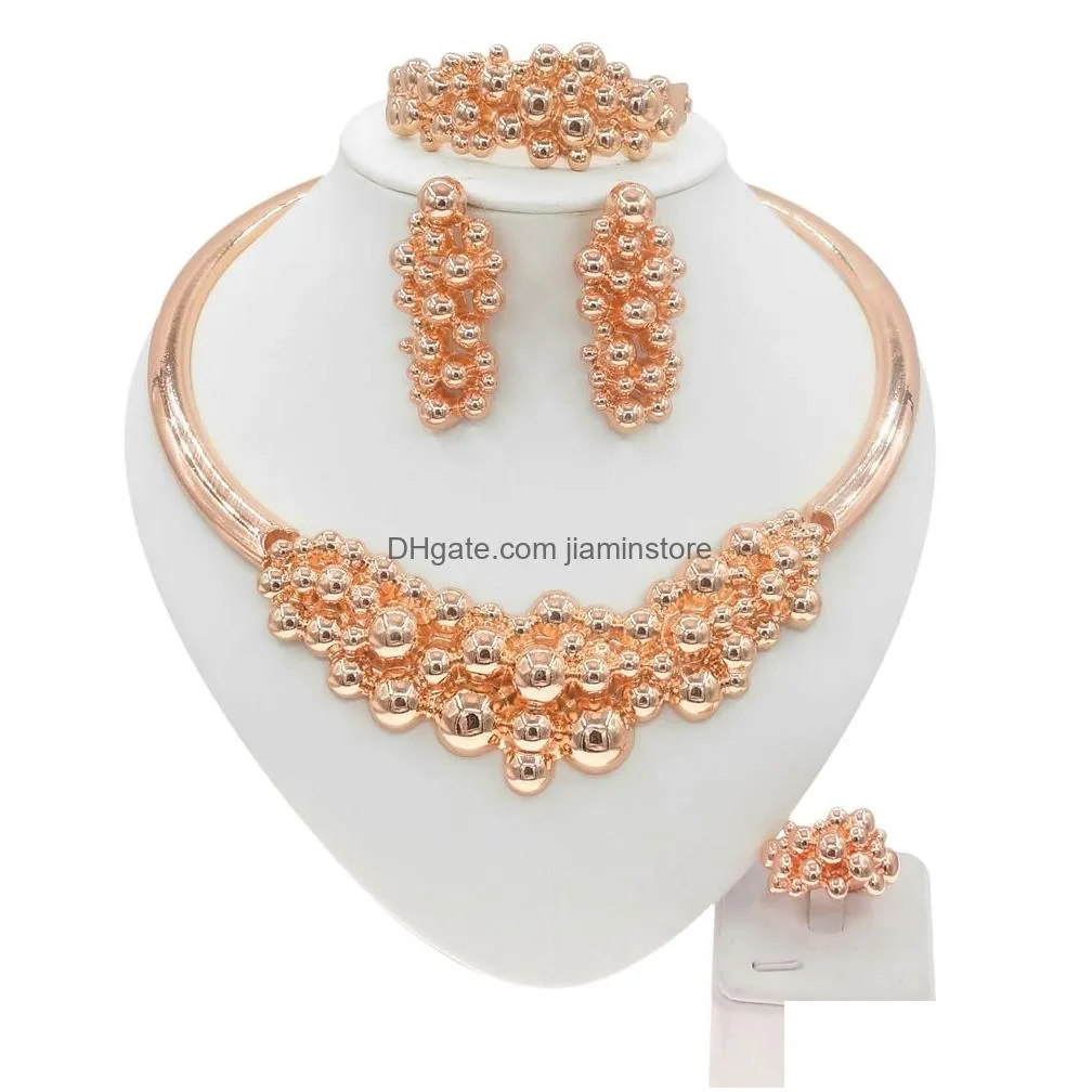 Professional Supplier Wholesale African Star Heart Shaped Necklace Earrings Set Ladies Jewelry Sets For Birthday Party