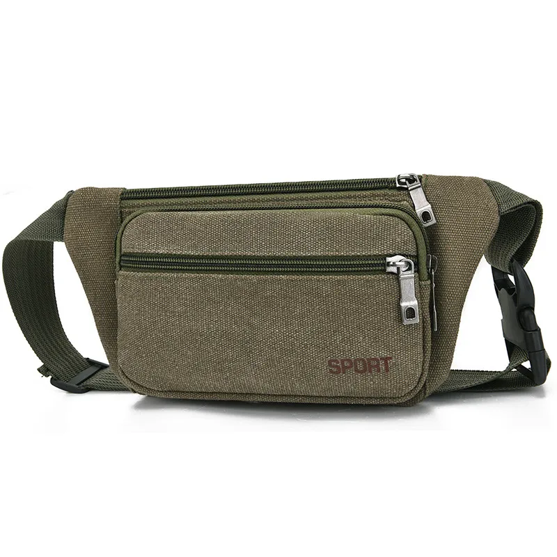 Outdoor Bags Waist Bag Uni Fanny Pack Fashion Men Canvas Messenger Shoder Drop Delivery Sports Outdoors Dhkvz