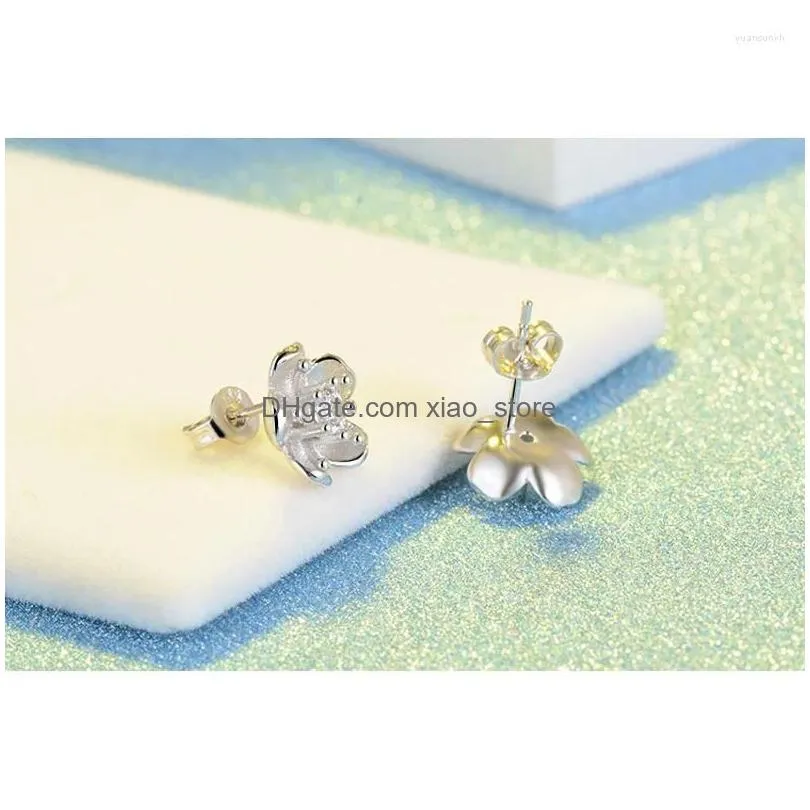 Dangle Chandelier Earrings Classic 925 Sterling Sier Cute Beautif Flower Shaped Wedding Engagement Jewelry For Women Drop Delivery E Dhne0
