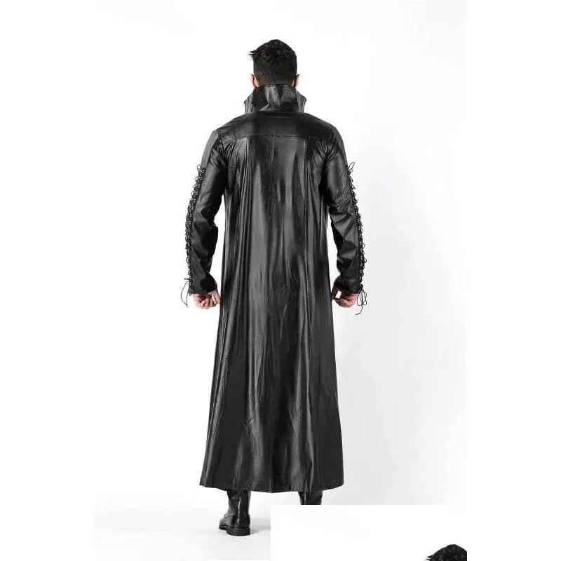 Theme Costume Wholesalehalloween Adt Mens Vampire Count Draca Fancy Dress Outfit Cape Killers Leather Club Ds Drop Delivery Apparel Dh4Lg