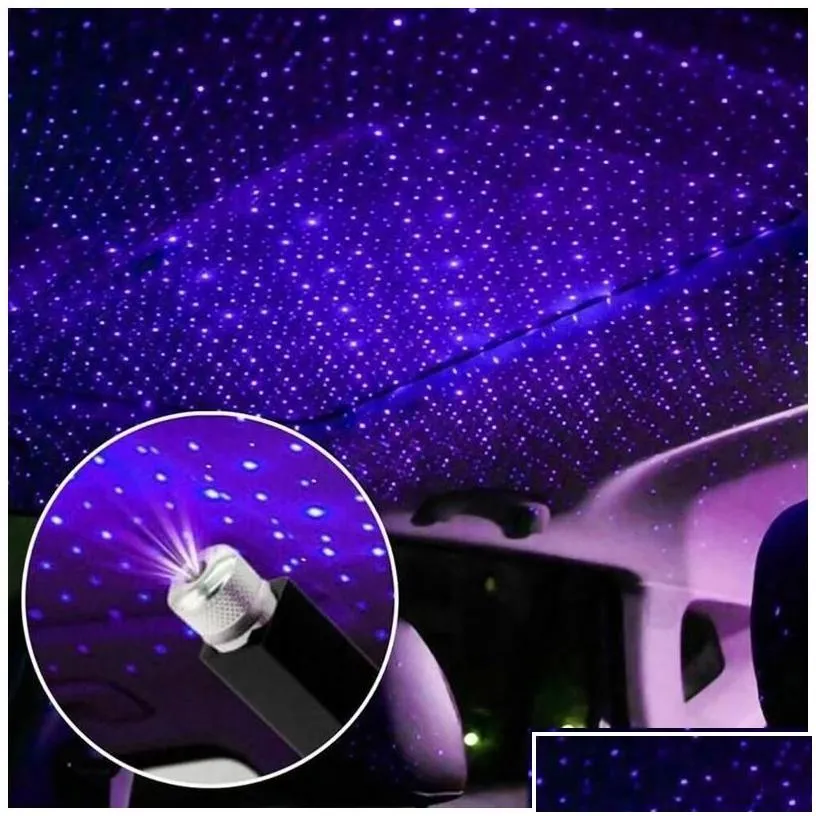 decorative lights led working light car vehicle roof star night projector atmosphereusb lamps drop delivery automobiles motorcycles li