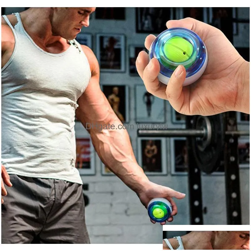Accessories gym equipment LED Wrist Ball Trainer Gyroscope Strengthener Gyro  Arm Exerciser  Exercise Machine