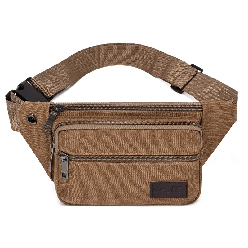 Outdoor Bags Waist Bag Uni Fanny Pack Fashion Men Canvas Messenger Shoder Drop Delivery Sports Outdoors Dhiqo