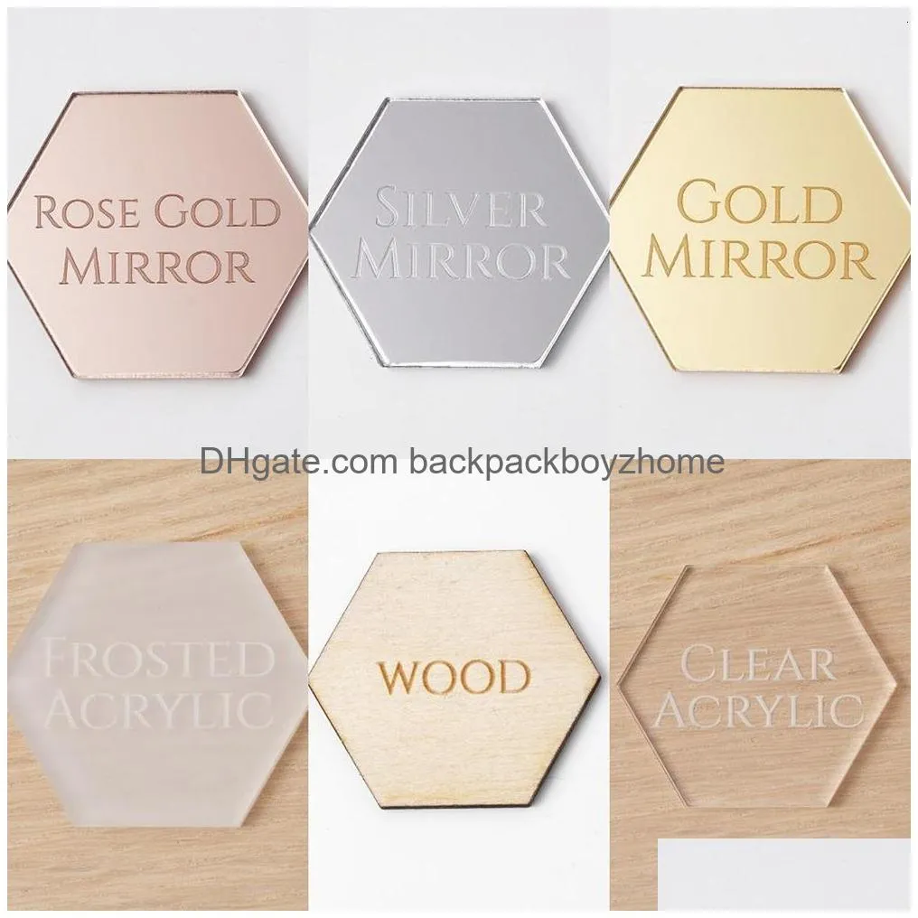 other event party supplies 20pcs personalized drink glass place cards name tags wedding natural wood custom wedding champagne escort card