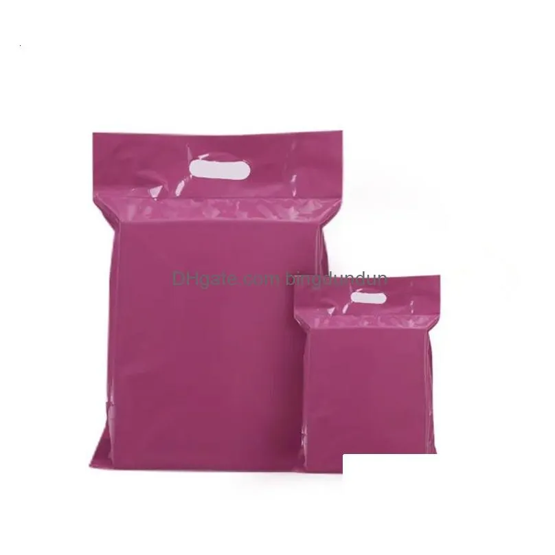 Gift Wrap 25pcs Smell Proof Blank Tote Express Courier Self-Sealing Bags Portable Plastic Poly Envelope Shoes Box Gifts Mailing Pouches