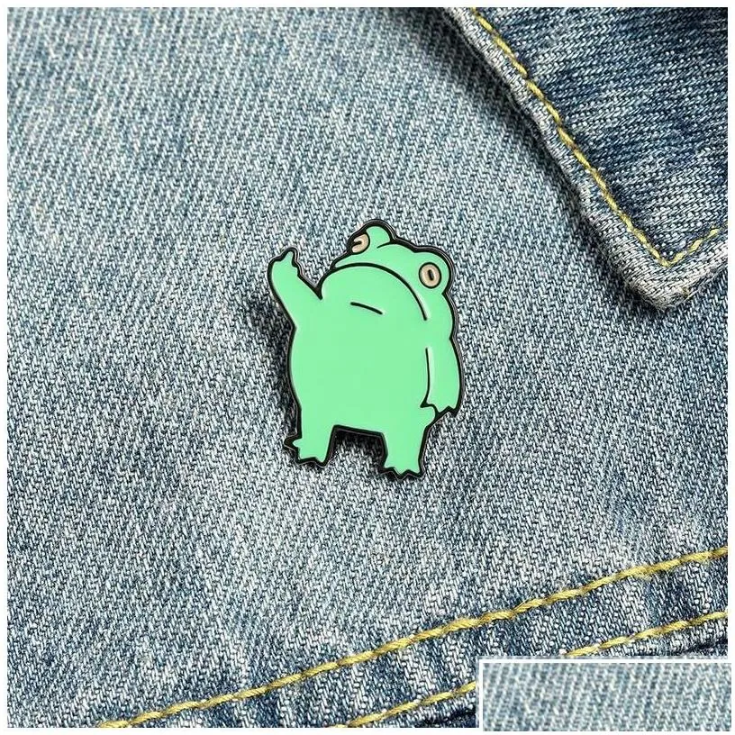 pins brooches frog enamel pin for women fashion dress coat shirt demin metal brooch pins badges promotion gift 2024 des dh9uc