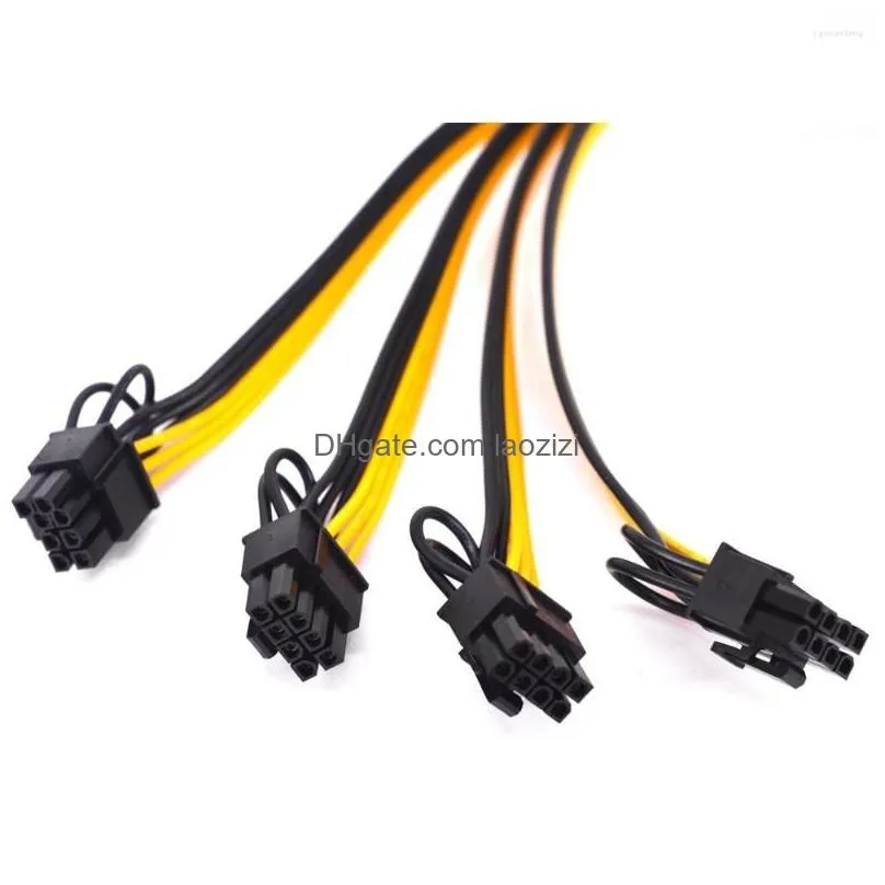 computer cables pci express 8pin female 1 to 4 male power supply cable y spiltter pci-e graphics card 8 pin port multiplier for mining