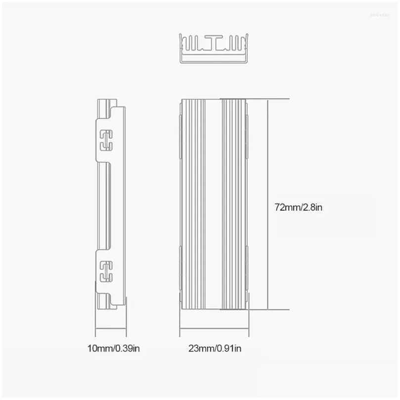 Computer Coolings M.2 SSD Cooler Aluminum Alloy Hard Disk Heat Dissipation Radiator M2 NVME 2280 Solid State DriveThermal Pad