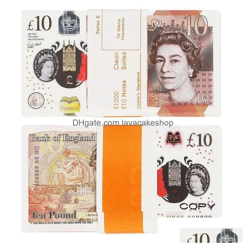 other festive party supplies prop money toys uk pounds gbp british 10 20 50 commemorative fake notes toy for kids christmas gifts