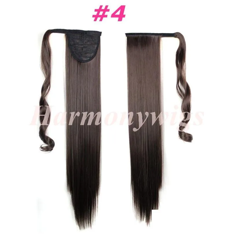 Synthetic Ponytails Clip In On Hair Extensions Pony tail 24inch 120g synthetic straight hair pieces more 13colors Optional