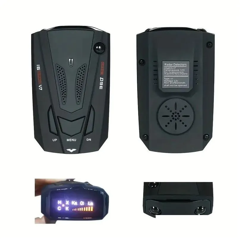 Communications Car Radar Detector 360Degree 16 Band LED Display Anti Police Radar Detector Speed Voice Alert Warning Russia/English