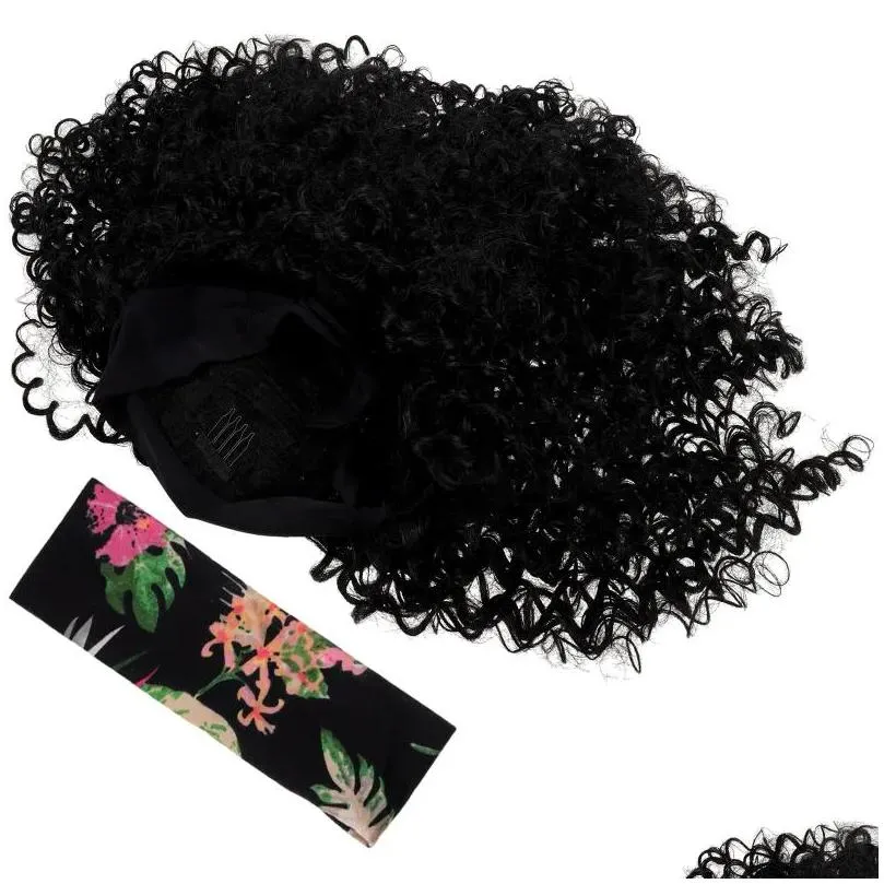 Bandanas Headband Curlywigs Lace Front Human Hair Headbands Headdress Drop Delivery Dhffz
