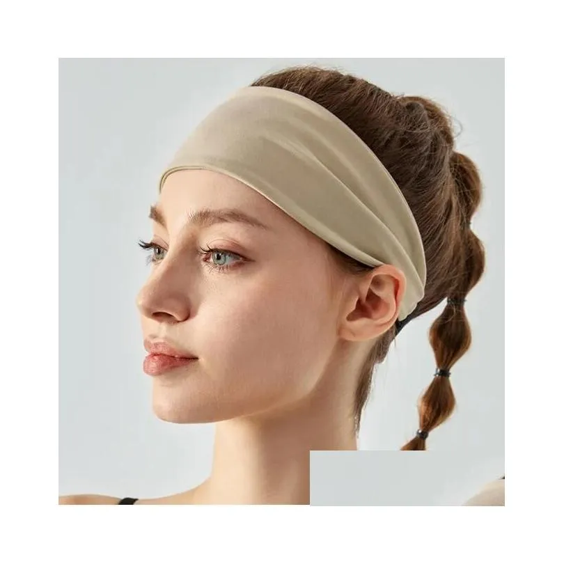 AL-136 Logo Yoga Hair Bands Sweat-absorbing Yoga Fitness Running Headbands Sports Accessories