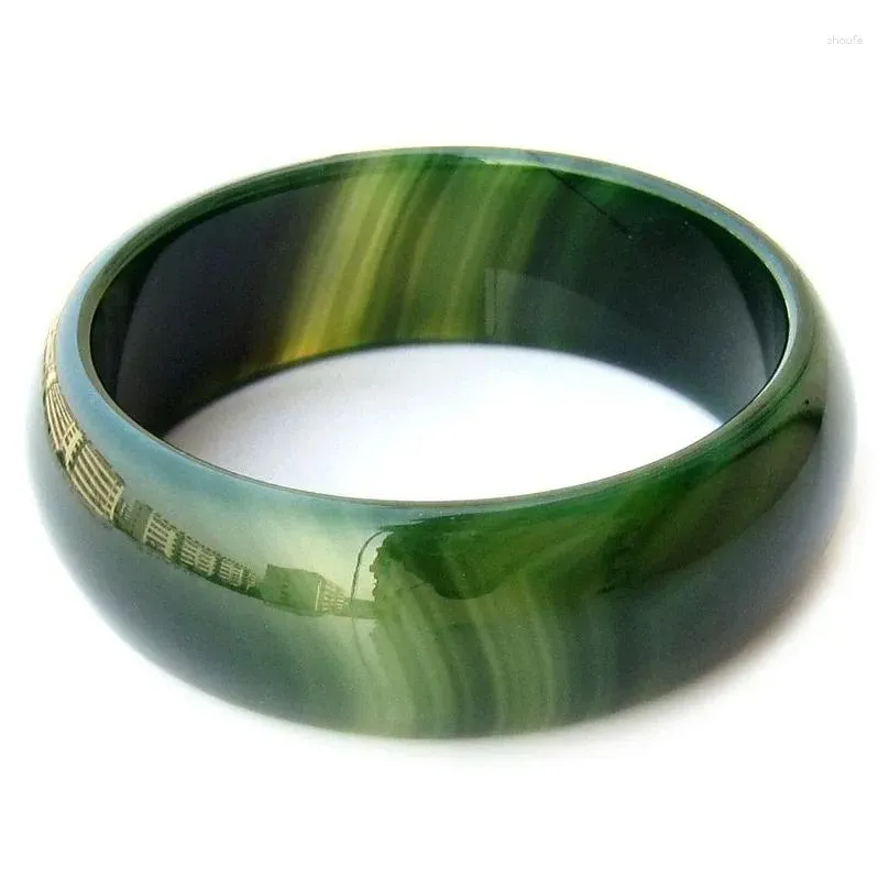 Bangle Send Certificate Green Jade Women Fine Jewelry Accessories Natural Striped Agate Certified Jadeite Bangles Bracelet