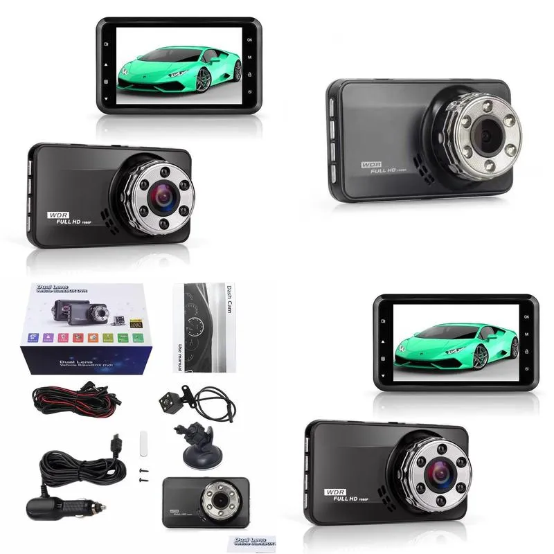 3.0 inch Car DVR Dual Lens IPS Screen HD 1080P camera Recorder Video Registrator Carcam Dash Cam VehicleT638+