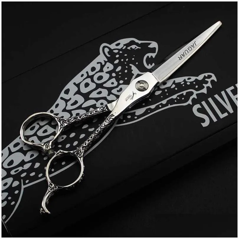  GM45 professional barber hair scissors 6.0 9CR 62HRC Hardness cutting / thinning silver shears with case