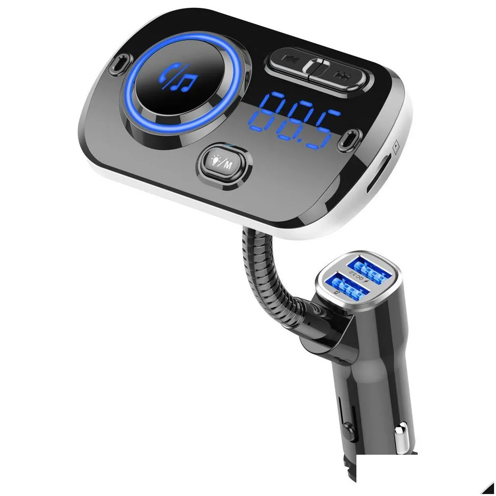 BC49AQ Bluetooth Car  Wireless Car Kit Mp3 Player Lcd Display Hands Free Calling Fm Support 2 Mobile Phones Connection