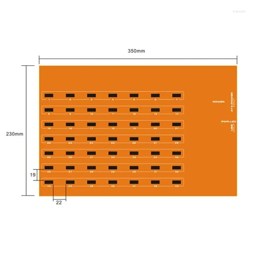 49-PORT Industrial USB 2.0 Hub 49 Multi-Port Computer High-Speed Splitter Multi-Interface For Mining