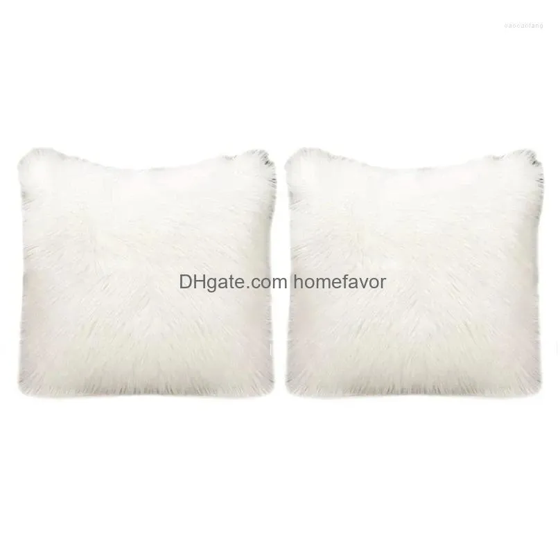 pillow soft plush covers for bedroom sofa car decoration pillowcase 45x 45cm set of 2