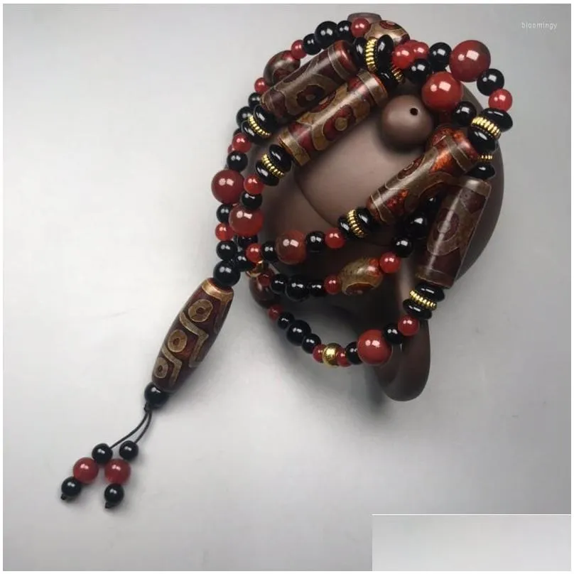 Chains Selling Natural Dzi Bead Necklace Charm Jewellery Womens Hand-Carved For Women Men Fashion Accessories A012 Drop Delivery Jew Otksq