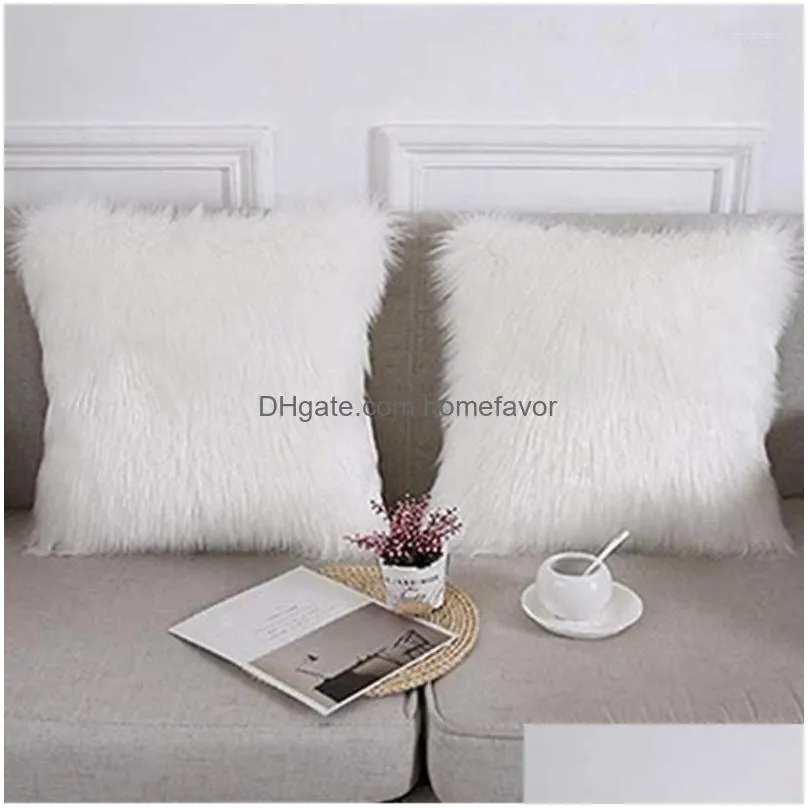 pillow soft plush covers for bedroom sofa car decoration pillowcase 45x 45cm set of 2