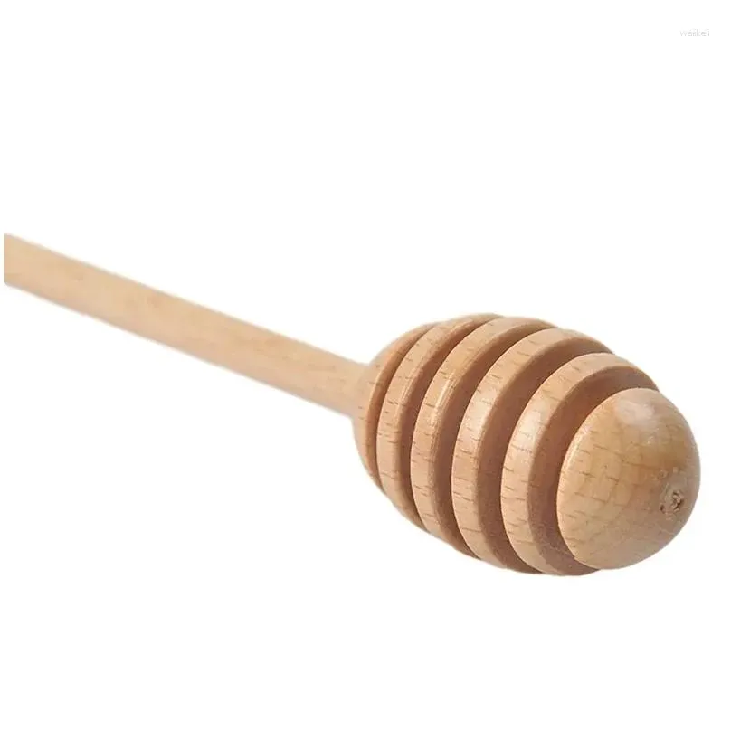 Spoons Wooden Honey Stick Stirring Long Handle Spoon Suitable For Pot Coffee Milk Tea Supplies Kitchen Tools