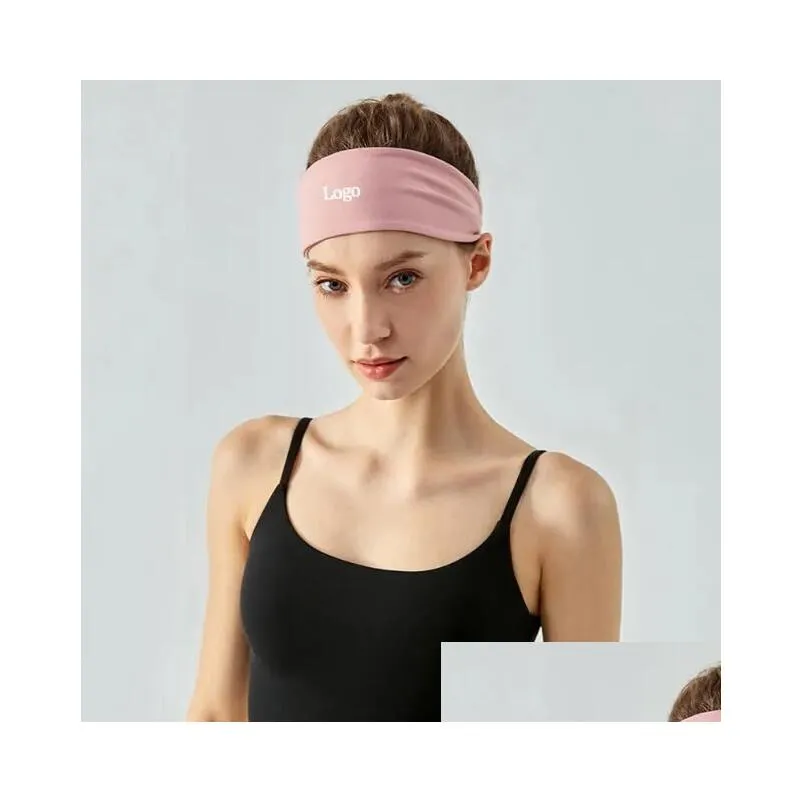 AL-136 Logo Yoga Hair Bands Sweat-absorbing Yoga Fitness Running Headbands Sports Accessories