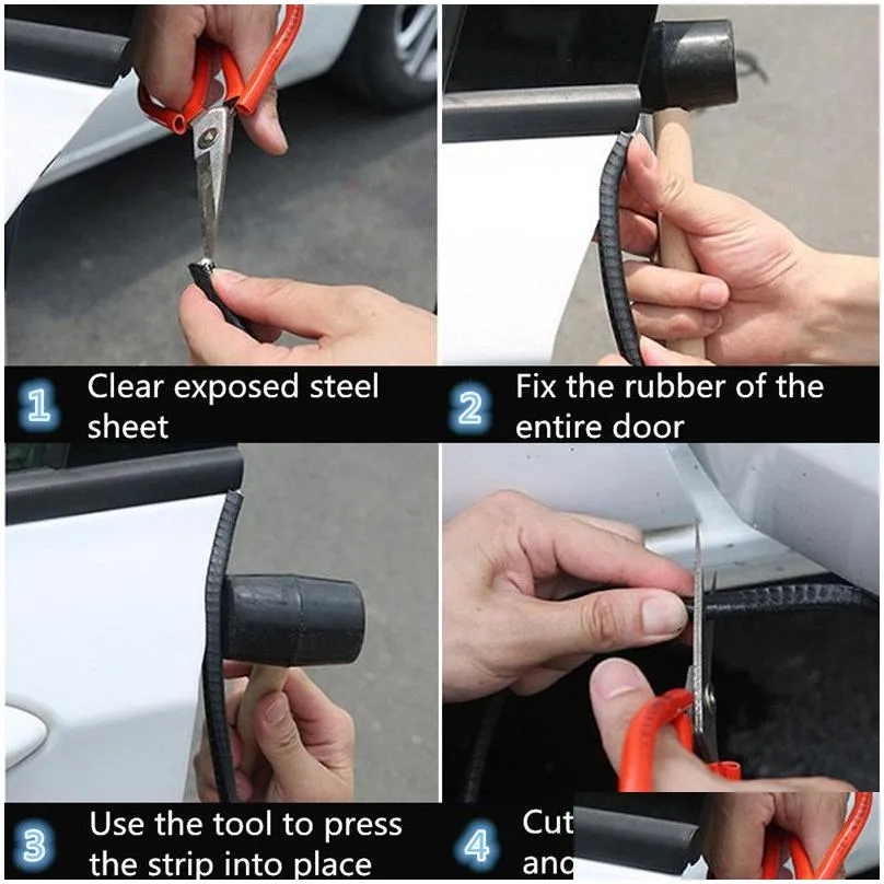 Car Door Scratch Protector Strips Sealing Guard Trim Auto Door Edge Sticker Decoration Car Door Edge Protector Seal Strip4212921