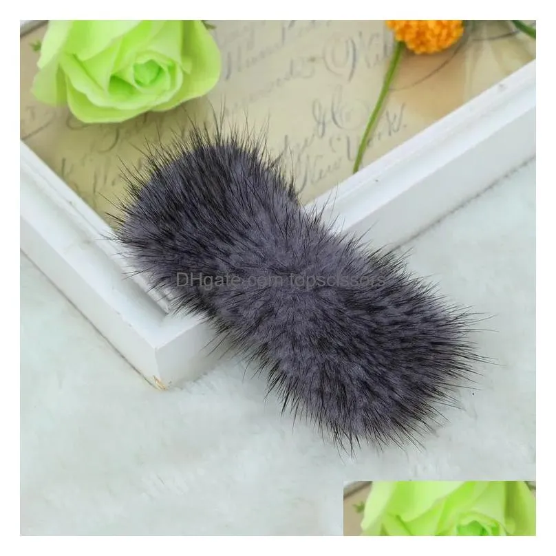 Hair Accessories Korean Style Headdress Bow Tie Hairpin Plush Fur Duckbill Clip Side Cute Bangs9329115