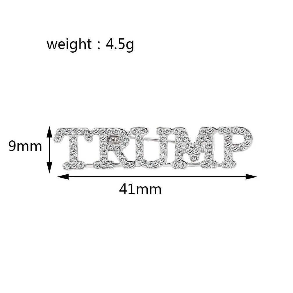 Trump Pins DIY Diamond Badge 2024 Trump Brooch