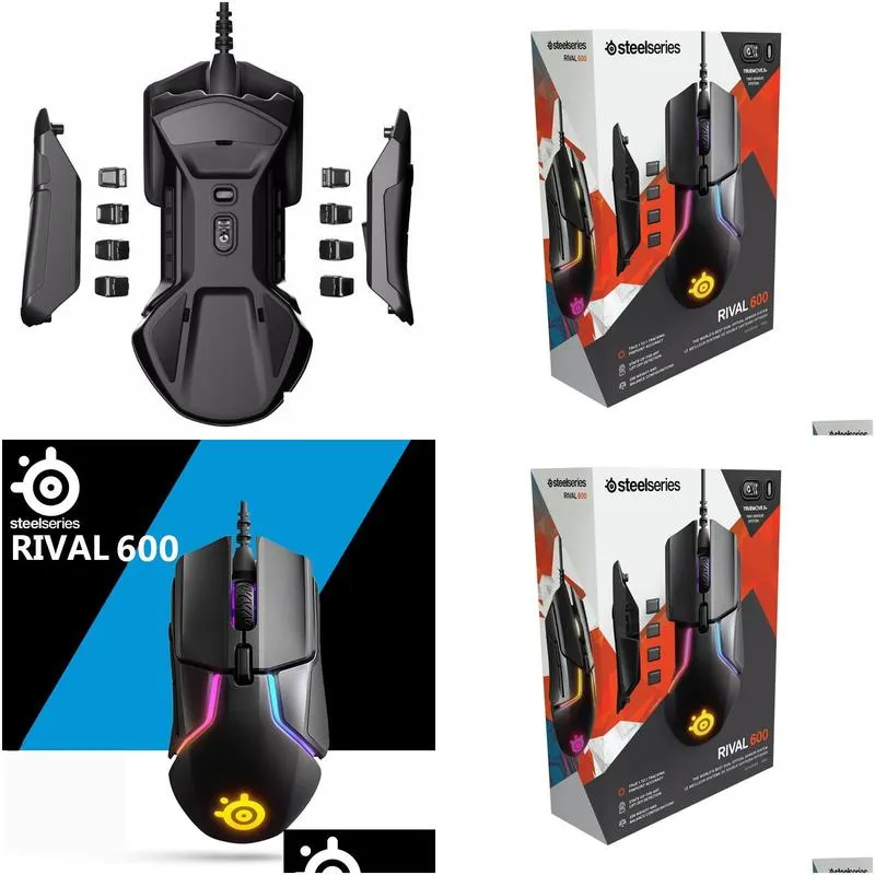 SteelSeries Rival 600 wired Gaming mouse RGB macro programming dual sensor counterweight antiskid weight Mouse3208793