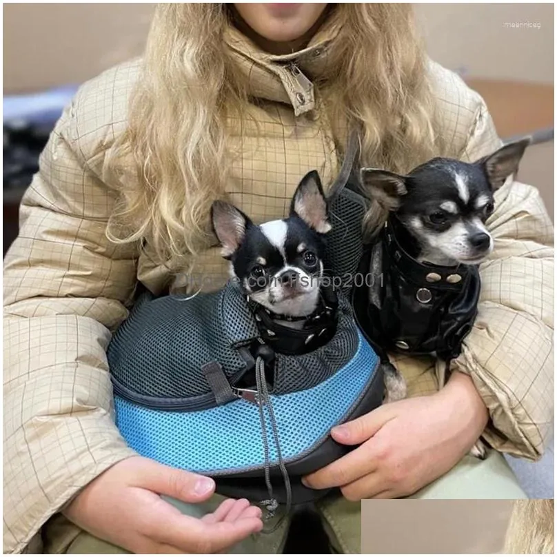 dog carrier pet dogs bag outdoor travel walking shoulder breathable mesh oxford puppy sling handbag tote pouch supplies