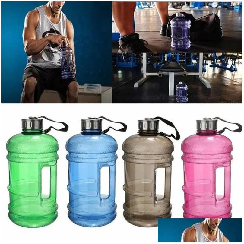 Water Bottle 2.2L Sports Jug Sport Fitness Travel Hiking Large Bottles Drop Delivery Dhuyw