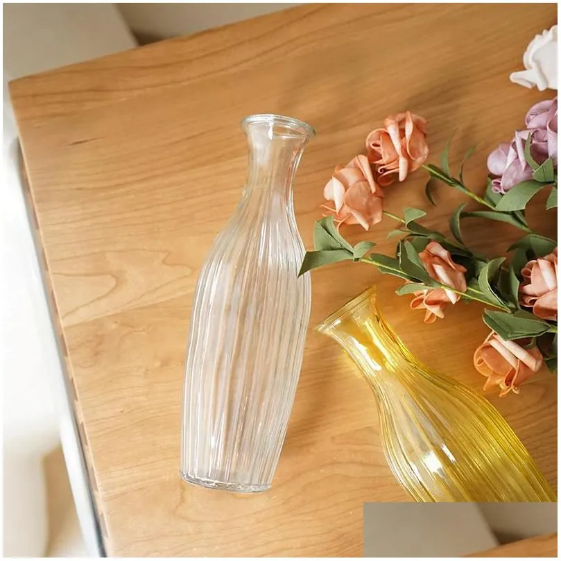 Candle Holders Flower Vase For Home Decor Glass Bonsai Terrarium Bottle Table Ornaments Handmade Nordic