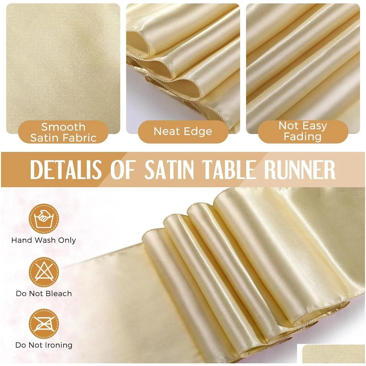 8 Pack Disposable Plastic Tablecloths and Satin Table Runner, 54 x 108 Inch Tablecloth, 12 x 108 Inch Table Runners for Wedding Graduation Birthday Baby Shower