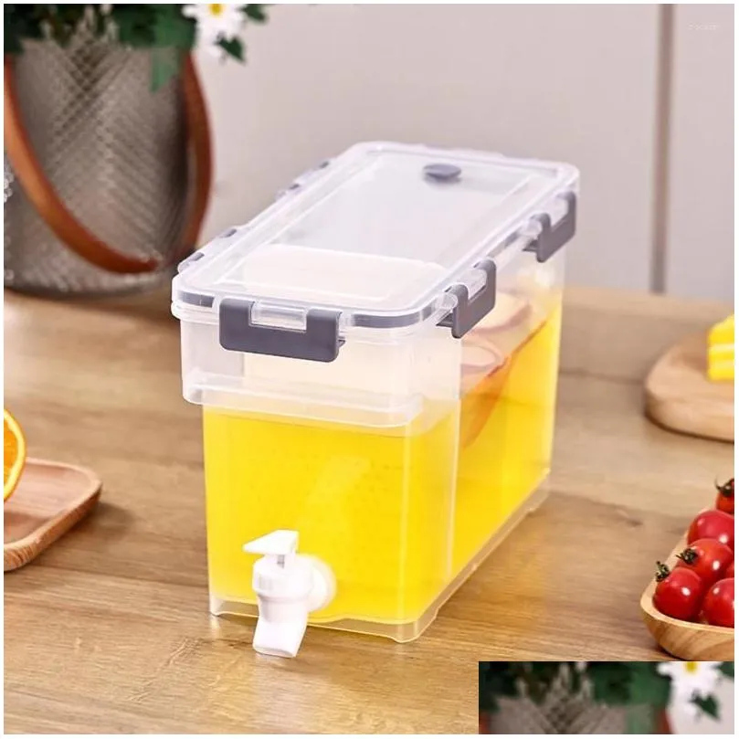 Water Bottles 3.5/6L Fridge Drink Dispenser With Spigot Lemonade Tea Kettle Large Capacity Beverage For Home Kitchen Office