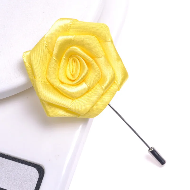 Pins, Brooches Mens Lapel Pins Handmade Rose Flower Boutonniere Stick For Man Suits Jewelry Accessories Drop Delivery Dhcxh