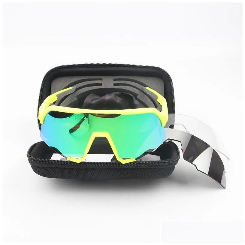 Outdoor Eyewear Cycling Sunglasses S3 S2 100 Sports Bike S Uv400 Bicycle 3 Lens Accessories 220523 Drop Delivery Outdoors Protective G