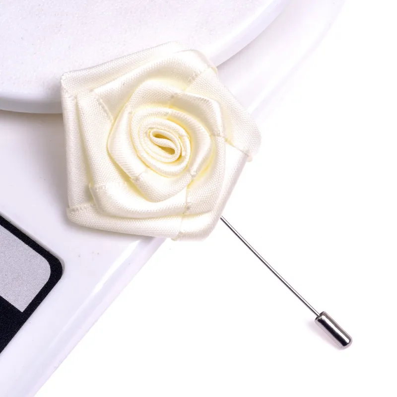 Pins, Brooches Mens Lapel Pins Handmade Rose Flower Boutonniere Stick For Man Suits Jewelry Accessories Drop Delivery Dhcxh