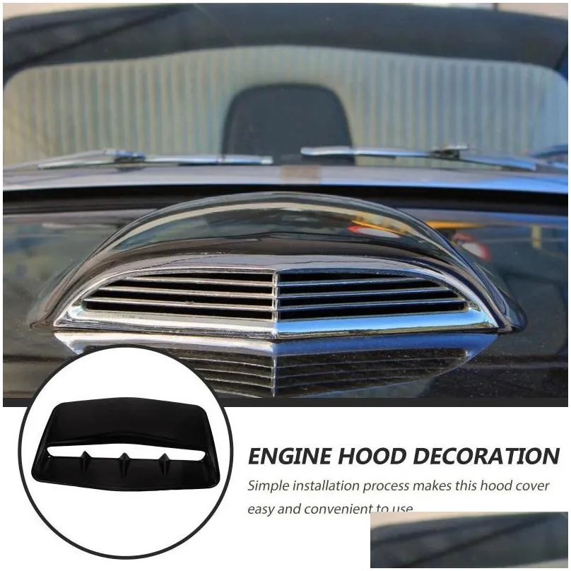 Air Intake Cover Exterior Car Accessories Vent Hood Covers Cars Louvers Plastic Side Scoop Scoops Trucks Decor
