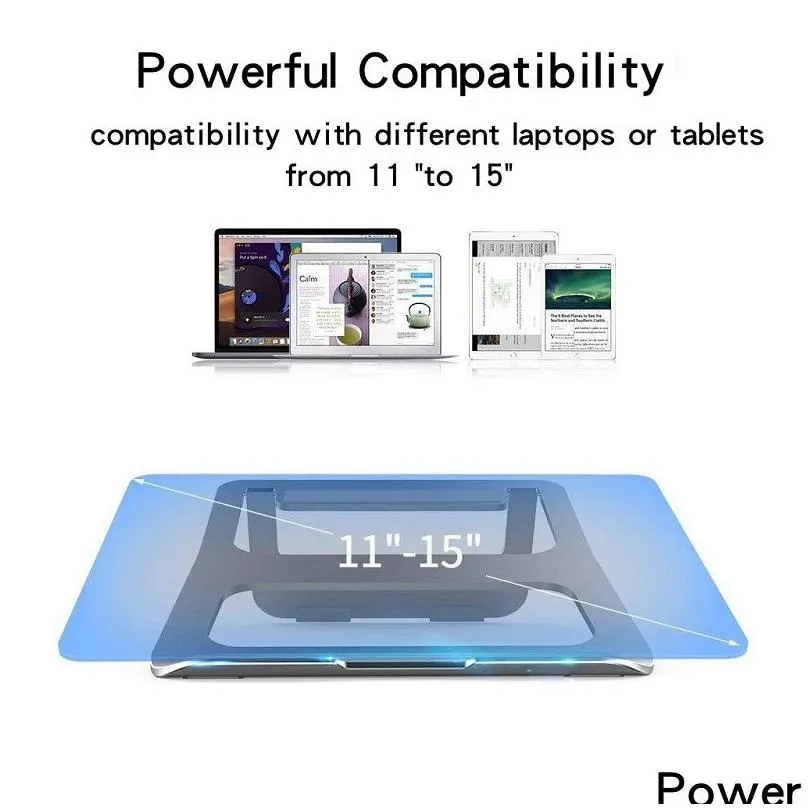 Aluminum Metal Folding Laptop Table Stand Portable Adjustable Computer Tablet Holder For Computer Notebook ipad Air Macbook Pro