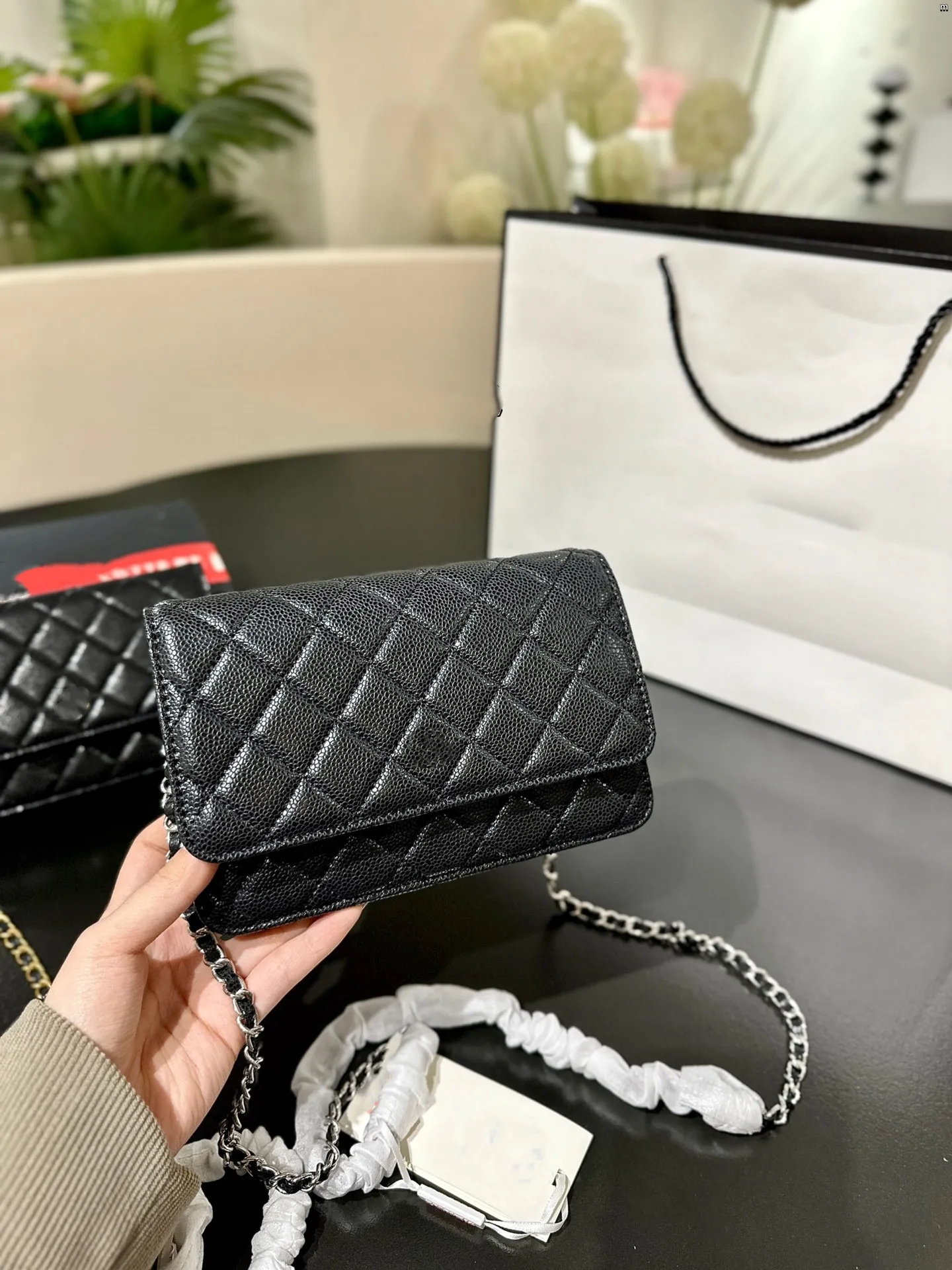 Designer Handbag Stylish and cute Shoulder Chain Bag Clutch Flap Totes Bags Wallet Purse Double Letters Solid Hasp Waist Square Stripes Women Luxury