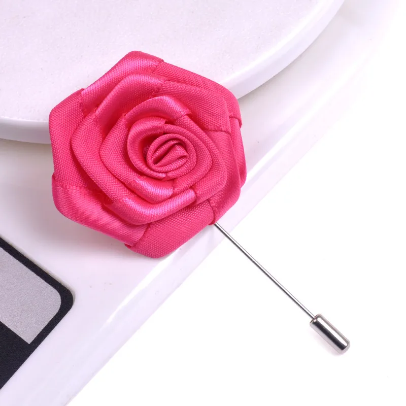 Pins, Brooches Mens Lapel Pins Handmade Rose Flower Boutonniere Stick For Man Suits Jewelry Accessories Drop Delivery Dhcxh