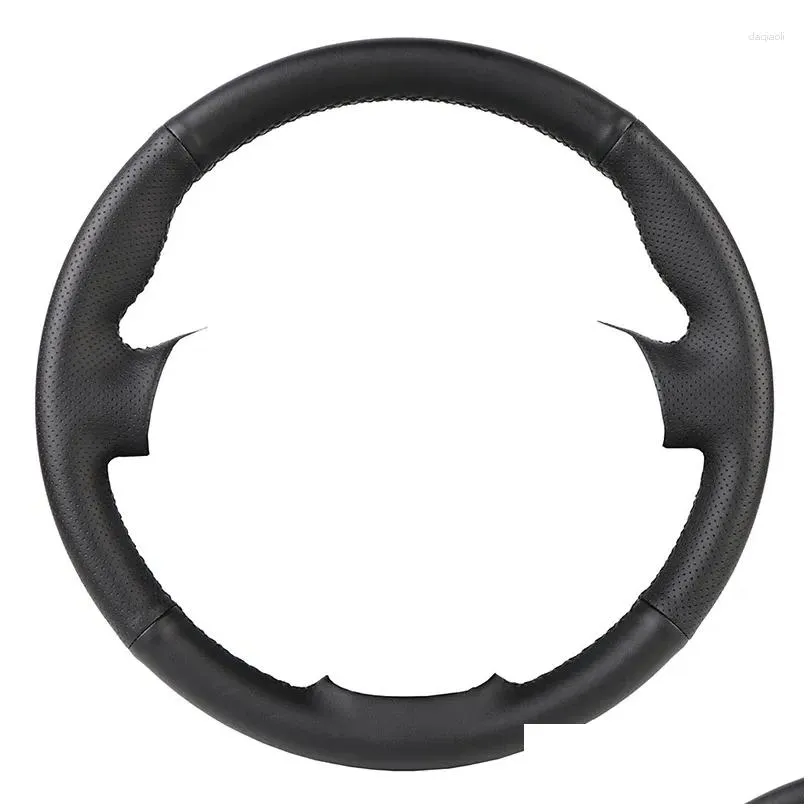 Steering Wheel Covers Car Cover For I40 2011-2024 Customized DIY Wrap Microfiber Leather Hand Sewing